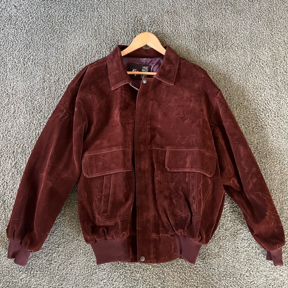 Versace | Jackets & Coats | Gianni Versace 9s Suede Leather Bomber